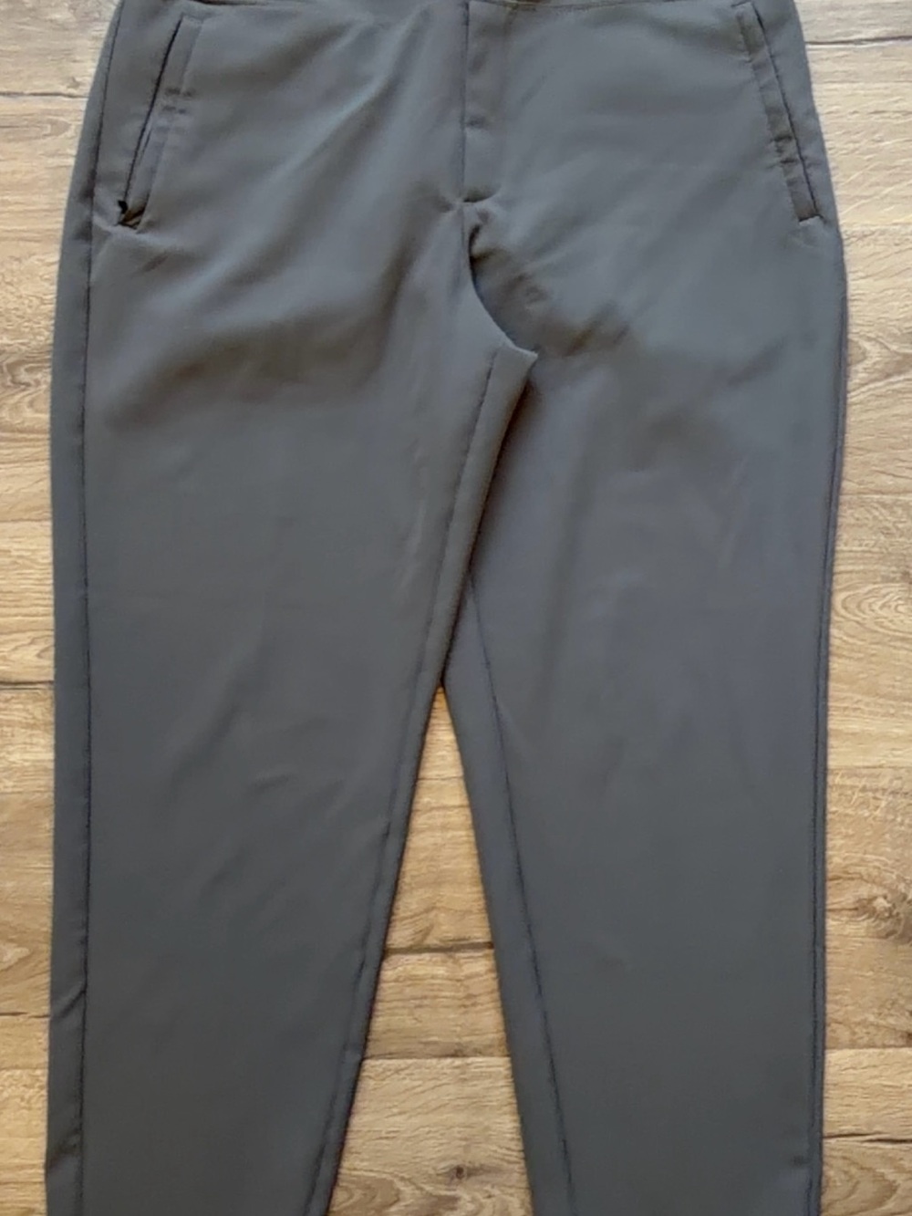 Athleta Straight-Leg Pull on Pants in Dark Gray